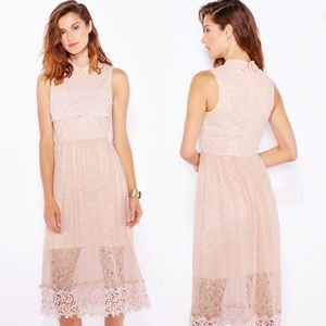 Miss Selfridge Light Pink Lace Dress - Size 4